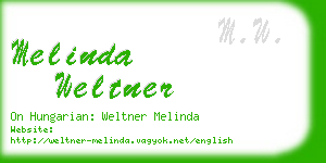 melinda weltner business card